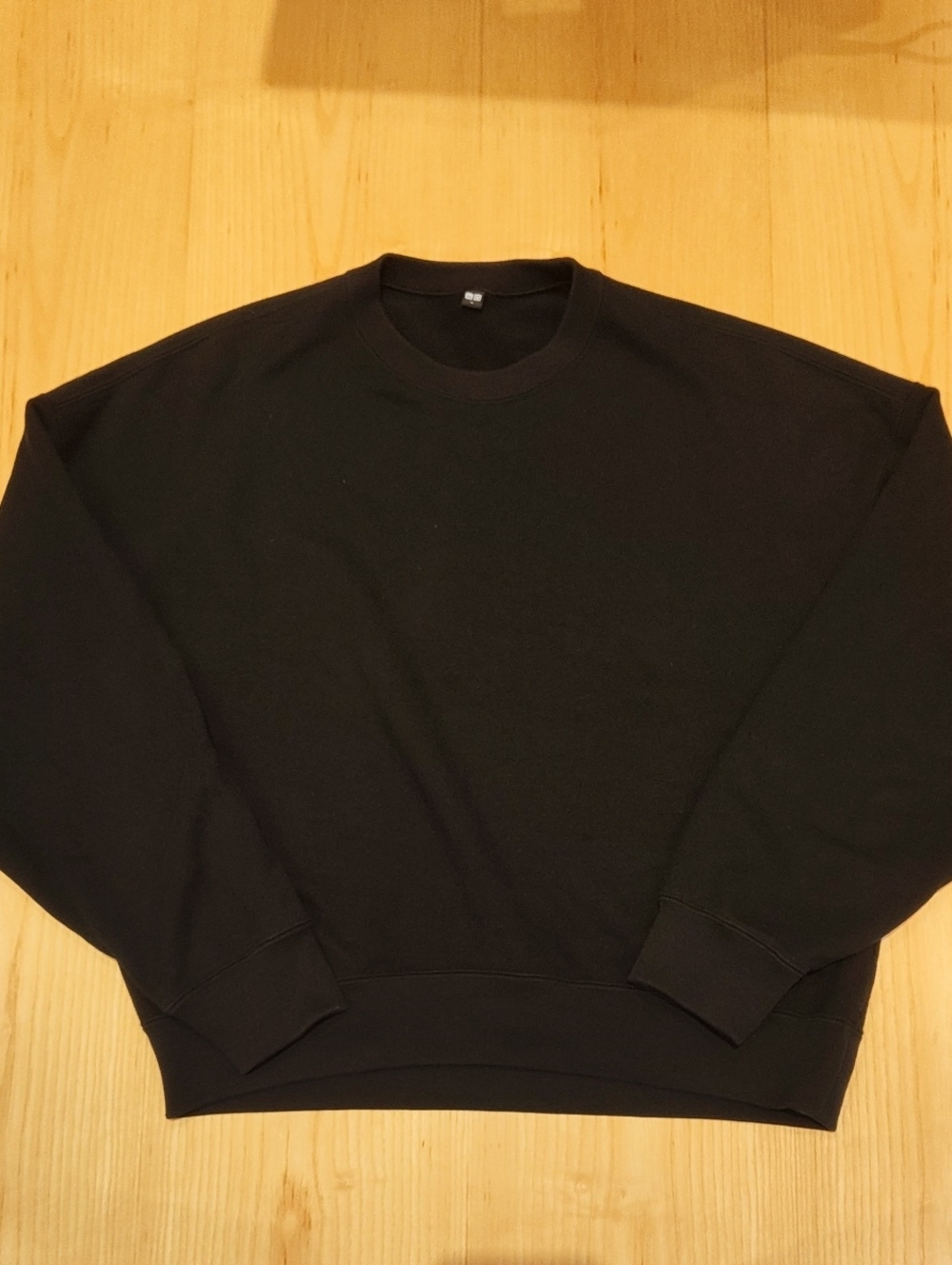 Uniqlo Black Cotton Crewneck Sweater